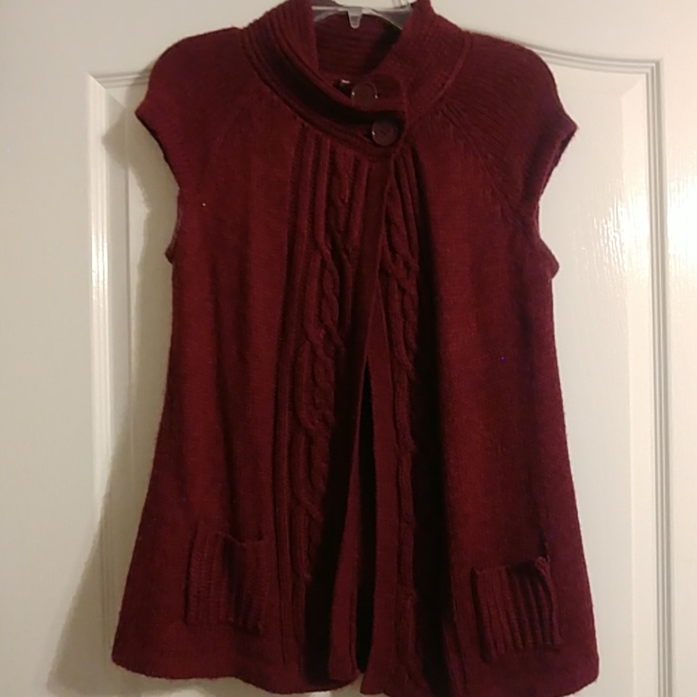 🔴Bogo sale Burgundy short sleeve cardigan